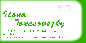 ilona tomasovszky business card